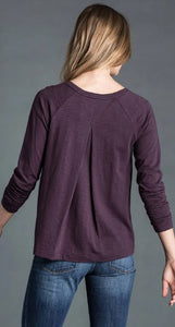 Pleat Back Top- Fig
